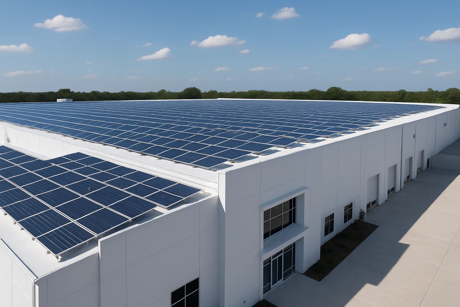 Logistics hub solar installation